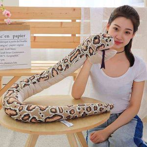 PC CM Simulation Giant Snake Cuddly Toy Dolls Softs Dolls Bithday Christmas Party Gifts Baby Funny Hand J220704