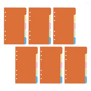 Ud. Separadores mensuales Etiquetas de plástico A6 Planificador Accesorios Página Carpeta de colores Clips Notebook Wallet