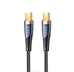 Cables PD 100W 66W 5A USBC A USB Tipo C Cable transparente 6A Cargador rápido Cable de datos LED Carga rápida 3.0 para Sumsung S21 Huawei Xiaomi