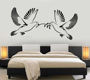 Piche de décalage mural pour colombe Pigeons Birds Vinyl Porte de fenêtre Stickers Roantic Baby Room Nursery Decor Interior Decter Wallpaper 4265097