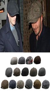 Peaky Blinders Hat Newsboy Flat Cap Classic Herringbone Tweed 100 Wool Baker Boy Gatsby Vintage 8 Panneau Hat2339750