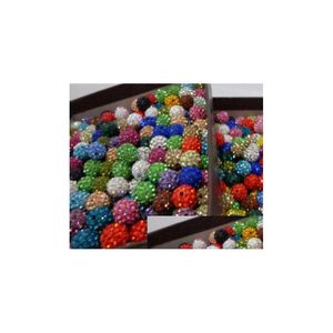 Pearl 100 unids Bola de discoteca mixta Pave Cz Crystal Spacer Beads Pulsera 8 10 12 mm para la fabricación de joyas Joyería de entrega de gotas Cuentas sueltas Dhaxq