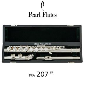 Flauta alto perla PFA207ES 16 teclas Agujero cerrado G Tune Cabeza recta Instrumento musical plateado 6662271