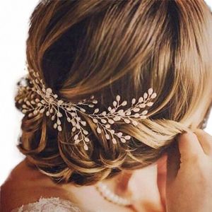Pearl Crystal Wedding Hair Combs Women Headbands for Bridal FR Cadera de la novia Adornos para el cabello Accesorios de joyería 57S2#