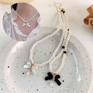 Perle femmes cou chaîne coréenne mode pendentif collier bijoux mignon romantique fournitures de mariage collier accessoires pour femmes G1206