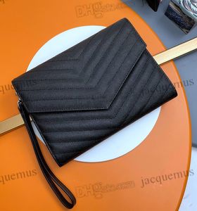 Cassandre Pochettes Matelasse Grande Enveloppe Zippée Femme Homme Flap IN Mix Pouch EN Cuir Embossé Grain DE Poudre