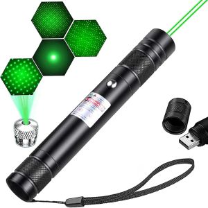 Pen 10000m USB Charging Laser Torche Green Pointeur Laser High puissant Dot Single Starry Burning Match