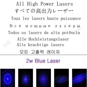 Pen High puissant Pointer Blue Laser Torch Military 450NM 10000m Lumière laser puissante focalisable qui brûle le match / les pompiers