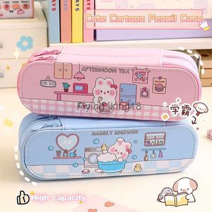 Sacs à crayons Mignon dessin animé multicouche porte-crayon grande capacité stylo sac papeterie organisateur boîte Kawaii pour les filles fournitures de bureau scolaire HKD230831