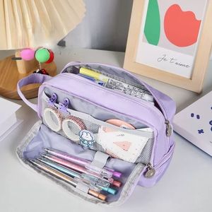 Pencil Bags Large Capacity Bag Aesthetic School Cases Girl Kawaii Stationery Holder Children Pen Case Students Supplies 230802