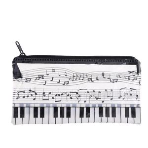 Bolsas a lápiz P82F Música Nota Case de teclado Piano Bag Transparent Pen Gift