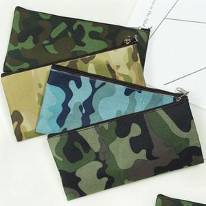 Sacs à crayons Gros Camouflage Sac Cosmétique Garçons Filles Stylo Étui De Rangement Camo Zip Pochette Porte-Brosse Organisateur De Maquillage 4Styles Drop Dhr2M