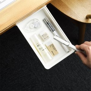 Bandeja de lápices Self Stick Under Desk Holder Pen Storage Drawer Organizer Kit Caja de almacenamiento de mesa Under Desk Drawer Case Holder yq02167