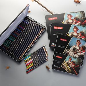 Pencils 364872100Colors Watercolor Pencils Premium Soft Core lapis de cor Professional Soluble color Pencil for Art School Supplie 230614