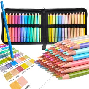 Crayons Brutfuner Macaron 50 couleurs artiste professionnel crayons de couleur sac à noyau souple pour dessin scolaire croquis fournitures d'art 230420