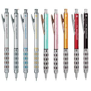 Pencils Pentel GraphGear 1000 Mechanical Pencil 0.3/0.5/0.7/0.9mm Silver Color Limited Edition Colorful Body 230317