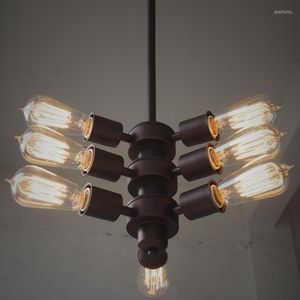 Lampes suspendues American Country Industrial Socket Restaurant Satellite Industry Classic IRON LOFT Lamp Vintage Light