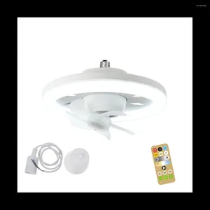Lampes suspendues ventilateur de plafond lumière 60W 3 vitesses de refroidissement télécommande E27 support de lampe électrique A