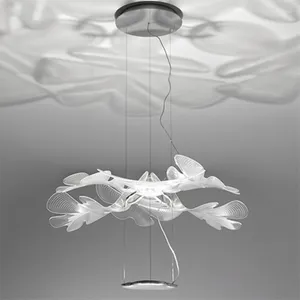 Lámparas colgantes Candelabro Led Arte Moderno Minimalista Pétalo Personalidad Reflexión Vida creativa Estudio Dormitorio Luces románticas