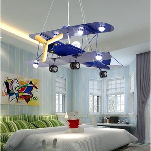 Lámparas colgantes Avión de dibujos animados creativo Lámpara LED utilizada para luces colgantes de dormitorio Lámpara de avión para niños Accesorios de iluminación Colgante