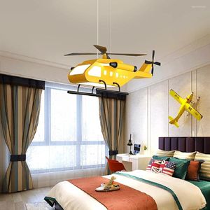 Lampes suspendues Lustre d'avion créatif pour enfants Moderne Led Room Low-light