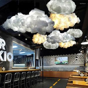 Lampes suspendues Creative Nuages Flottants Coton E27 Lustres Salon Chambre Étude LampKTV Bar Restaurant Luminaire