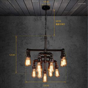 IWHD Fer Conduite D'eau Lampen Style Loft Suspension Lampe LED Luminaire Rétro Vintage Industriel Luminaires Éclairage À La Maison
