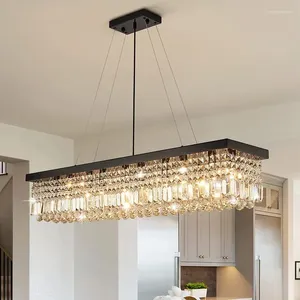 Lampes suspendues LED cristal suspendu moderne salle à manger maison lustre lampe suspendue salon Woonkamer chambre lumières domestiques pour chambre à coucher