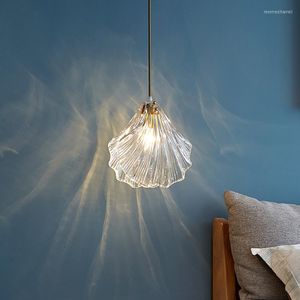 Lampes suspendues Lumière Luxe Chambre Lampe Plafond Perle Shell Décor À La Maison Nordique Loft Salon Lustre LED Luminaires