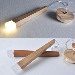 Lámparas colgantes LukLoy Lámpara de luz de madera Cocina Colgante Sala de estar de madera Foyer moderno Luces Loft Shop