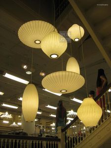 Lampes suspendues moderne classique Geroge Nelson lampe à bulles soucoupe boule Suspension luminaire Reproduction de tissu