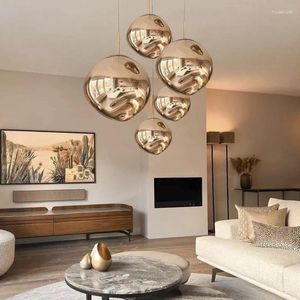 Lampes suspendues modernes en verre lave LED lumières pour salon chambre décoration plafonnier décor à la maison lustre suspendu