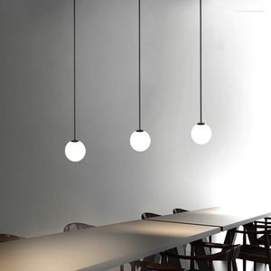 Lampes suspendues Fer industriel moderne Long bras LED lumières noir or luminaire bar salon suspendu lumière simple créer luminaires