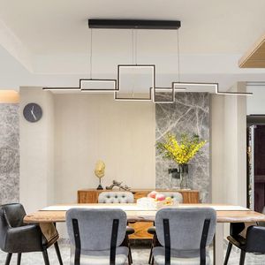 Lámparas colgantes Lámpara LED moderna Araña Decoración interior para restaurante Comedor Cocina Aluminio Lustre Accesorios de iluminación de techo