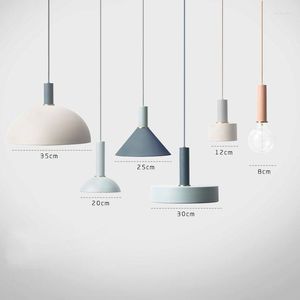 Lampes suspendues nordique créatif en fer forgé en aluminium brossé cordon lumineux lampe suspendue avec ampoule Edison pour atelier Art déco Abajur