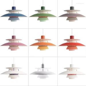 Pendant Lamps Nordic Gradient Multicolor Chandelier Simple Modern Children's Room Living Bedroom Study Bedside Dining Lights