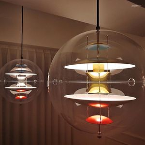 Lampes suspendues Nordic LED Light Round Planet Hanglamp Salon Décoration Restaurant Bar Lustres Modernes Décor À La Maison Luminaire