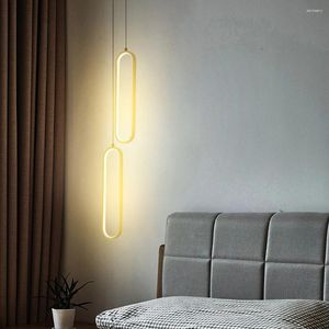 Lampes suspendues Nordic Luxe LED Lustre Plafonniers Pour Chambre Restaurant Salon Lampe Suspendue Luminaire Décor À La Maison