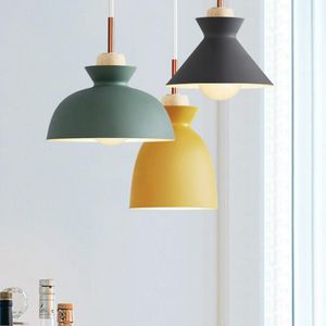 Lampes suspendues Post-moderne Chambre Chevet Personnalité Bar Comptoir Créatif En Bois À Manger Restaurant Piste-type Petites Lumières LB82531Pendant