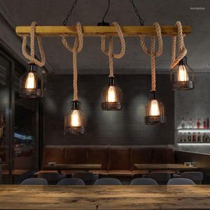 Lampes suspendues rétro lumière LED corde lampe Loft E27 Edison ampoule salon café boutique Bar maison intérieur décoratif accrocher luminaire