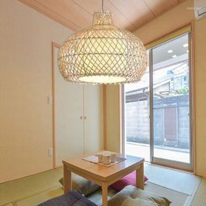 Lampes suspendues Asie du Sud-Est Rotin Tissage Style japonais Pastorale Accueil Séjour Étude Salon Salon de thé Restaurant Art Lustre