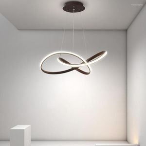 Lampes suspendues Stepless Moderne LED Lampe Suspendue Pour Plafond Salle À Manger Salon Chambre Café Bar Nordic Home Décorer Éclairage
