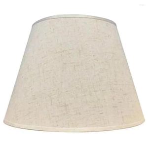 Lámparas colgantes Lámpara de mesa Accesorios de pantalla E27 Lino Mesita de noche Pared Piso Sombra Paño Diámetro inferior 30 cm Blanco