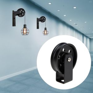 Lámparas colgantes, accesorios de iluminación de pared, polea: polea de rueda Industrial Vintage para mesita de noche, dormitorio, hogar, comedor, lámpara DIY de 50mm