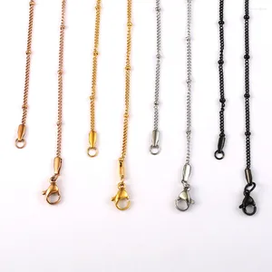 Colliers pendentifs 10pcs / lot en gros en acier inoxydable 2.3mm chaîne de station de boule pour et bijoux de bricolage