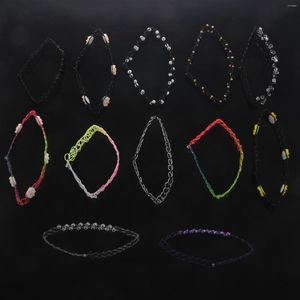 Collares colgantes Collar de 12 piezas Henna gótica Tatuaje de joyería elástica de joyería