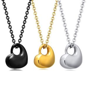 Pendentif Colliers 18k Plaqué Or Ouverture Amour Collier Bijoux 316L En Acier Inoxydable Urne Coeur Pour Les Femmes