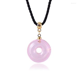 Pendentif Colliers 1pc 20mm Dount Forme Bouteille Collier avec diffuseur Trou Murano Verre Huile Essentielle Bijoux