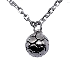 Colliers pendants 1pcs 3D Soccer Ball Femme Choker ACCESSOIRES DIY BIELLES MAISONS FOURNISSE Longueur de chaîne 43 5cm