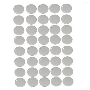 Pendentif Colliers 40x8mm Cercle rond en métal Blank Coin Stamping Charms Tag pour bricolage Faire des étiquettes cadeaux clés Bijoux